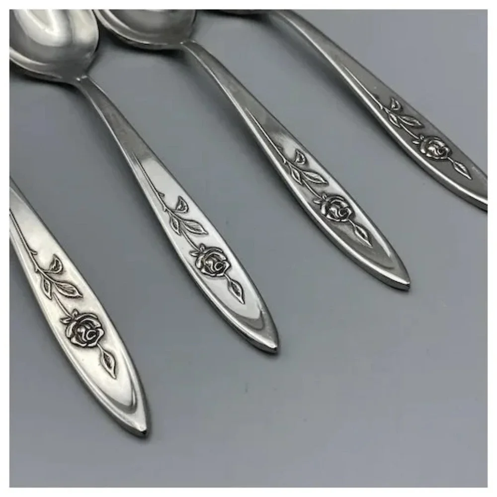 Oneida Community MY‎ ROSE Teaspoons 4pcs Stainless Spoons